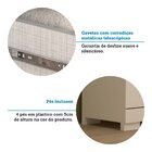 Guarda-roupa Solteiro 82,60cm 3 Ptas Com Espelho Flex Color 1