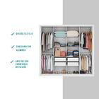 Guarda Roupa Solteiro 8 Portas 4 Gavetas Espelho Branco