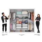 Guarda Roupa Solteiro 8 Portas 4 Gavetas Espelho Branco