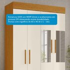 Guarda-roupa Solteiro 99,80cm 4 Portas Com Espelho E 2 Gaveta