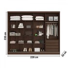 Guarda-roupa Solteiro  Galati 2 Portas 4 Gavetas Com Espelho