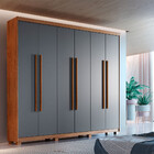 Guarda Roupa Solteiro  Heros 6 Portas Com Pés Moderna