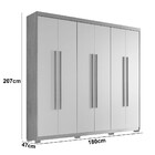 Guarda Roupa Solteiro  Heros 6 Portas Com Pés Moderna