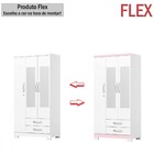 Guarda-roupa Solteiro Açaí 3 Portas 2 Gavetas Com Espelho Fle