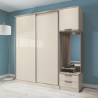 Guarda Roupa Solteiro Adam Off Castanho 2 Portas De Correr