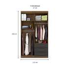 Guarda-roupa Solteiro Advantage 4 Pt 3 Gv Ipê Wood E Grafite