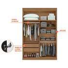 Guarda-roupa Solteiro Alonzo 4 Pt 2 Gv Amêndoa