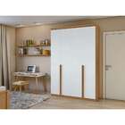 Guarda-roupa Solteiro Alonzo 4 Pt 2 Gv Amêndoa E Branco