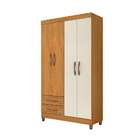 Guarda-roupa Solteiro Ambar 4 Pt 2 Gv Carvalho E Off White