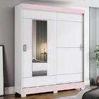 Guarda Roupa Solteiro Amsterdã 2 Portas De Correr Com Espelho