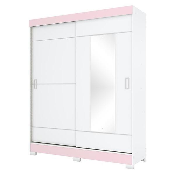 Guarda Roupa Solteiro Amsterdã 2 Portas De Correr Com Espelho