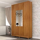 Guarda-roupa Solteiro Amsterdam 4 Portas 2 Gavetas Com Espelh