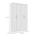 Guarda-roupa Solteiro Amsterdam I 4 Pt 2 Gv Neve