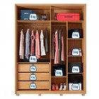 Guarda-roupa Solteiro Apollo 4 Portas 3 Gavetas Com Espelho B