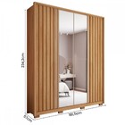 Guarda-roupa Solteiro Apollo 4 Portas 3 Gavetas Com Espelho B