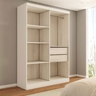 Guarda-roupa Solteiro Arcadia 4 Portas 2 Gavetas Branco - Pan