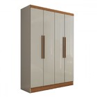 Guarda-roupa Solteiro Arcadia 4 Portas 2 Gavetas Lunar Noguei