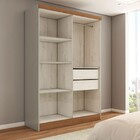 Guarda-roupa Solteiro Arcadia 4 Portas 2 Gavetas Lunar Noguei