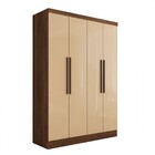 Guarda-roupa Solteiro Arcadia 4 Portas 2 Gavetas Off White/no