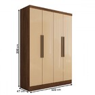 Guarda-roupa Solteiro Arcadia 4 Portas 2 Gavetas Off White/no