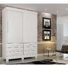 Guarda-roupa Solteiro Arezzo 2 Pt 6 Gv Branco