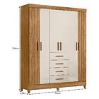 Guarda Roupa Solteiro Aruba 6 Portas E 4 Gavetas - Moval