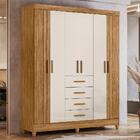 Guarda Roupa Solteiro Aruba 6 Portas E 4 Gavetas - Moval