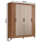 Guarda Roupa Solteiro Aruba E Cômoda Dhara Carvalho Fendi – M