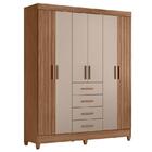 Guarda Roupa Solteiro Aruba E Cômoda Dhara Carvalho Fendi – M