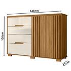 Guarda Roupa Solteiro Aruba E Cômoda Texas Freijó Off White –