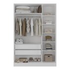 Guarda-roupa Solteiro Aston 3 Portas Yescasa Branco/olmo Ital