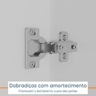 Guarda-roupa Solteiro Aston 3 Portas Yescasa Branco/olmo Ital