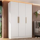 Guarda-roupa Solteiro Aston 3 Portas Yescasa Branco/olmo Ital