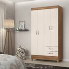 Guarda Roupa Solteiro Astro 4 Portas 2 Gavetas Amendola Off W