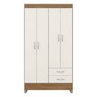 Guarda Roupa Solteiro Astro 4 Portas 2 Gavetas Amendola Off W