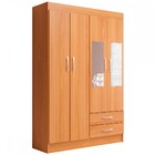 Guarda-roupa Solteiro Atalaia 4 Portas 2 Gavetas Com Espelho