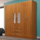 Guarda-roupa Solteiro Atalaia 6 Portas 2 Gavetas Com Espelho