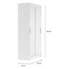 Guarda-roupa Solteiro Atlanta 2pt Branco