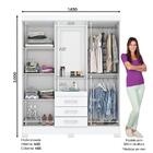 Guarda Roupa Solteiro B24 Capelinha 4 Portas E 3 Gavetas - Mó