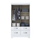 Guarda-roupa Solteiro B25 2 Portas Deslizantes E 4 Gavetas Br