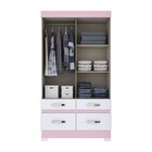 Guarda-roupa Solteiro B25 2 Portas Deslizantes E 4 Gavetas Br