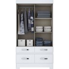 Guarda-roupa Solteiro B25 2 Portas Deslizantes E 4 Gavetas Br