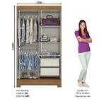 Guarda Roupa Solteiro B351 2 Portas Deslizantes - Móveis Briz