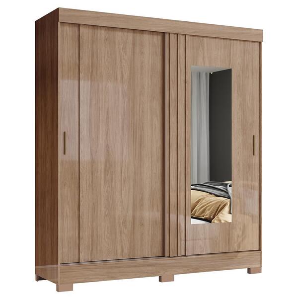 Guarda Roupa Solteiro B353 Ripado 2 Portas Deslizantes Com Es