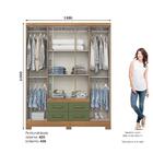 Guarda Roupa Solteiro B356 Com 5 Portas E 4 Gavetas - Móveis