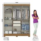 Guarda Roupa Solteiro B359 Com 6 Portas - Móveis Briz