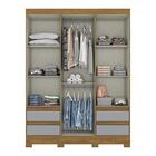 Guarda Roupa Solteiro B55 3 Portas E 4 Gavetas Com Espelho -