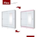 Guarda Roupa Solteiro B66 Com 2 Portas De Correr E Espelho -