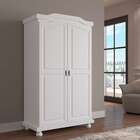 Guarda-roupa Solteiro Bastian Madeira Maciça 2 Pt Branco