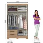 Guarda Roupa Solteiro Be12 Com 4 Portas E 2 Gavetas - Móveis